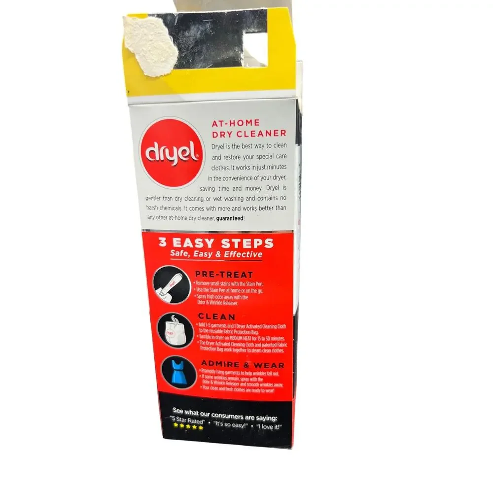 🧺 Dryel At-Home Dry Cleaner Refill Kit Cleaning Cloths & Booster Spray